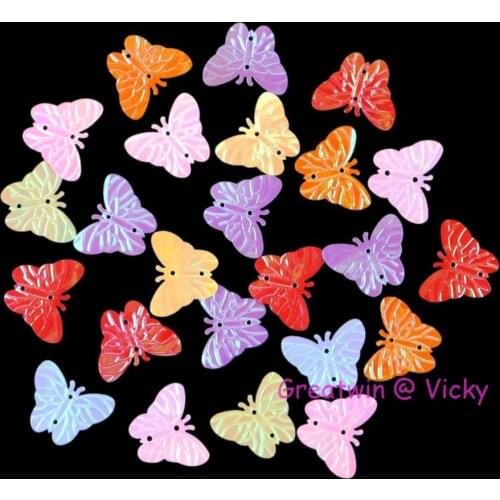 Party Buttefly Sequins Confetti 18x22mm Sewing On Sequin Mixed Color For DIY Dress Garment Clothes 120 pcs/pack
