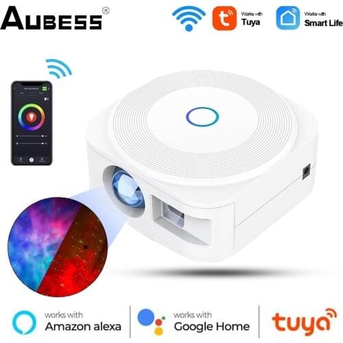 Tuya Smart Star Galaxy Projector Smart Home Wifi Starry Sky Projector Voice Control Work With Alexa Google Home Colorful Lights