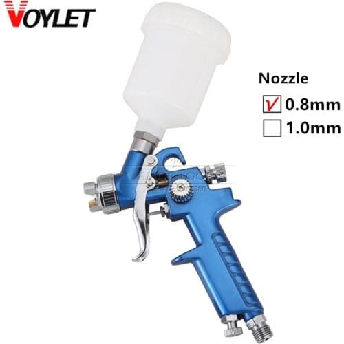 HVLP Gravity Air Spray Gun Nozzle 0.8mm 125ml Cup Low Pressure Paint Sprayer Airbrush Painting Tool Kit