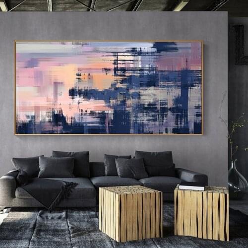 Modern Big Size Abstract Oil Painting Printed on Canvas Wall Art Posters and Prints for Living Room Gallery Home Decor No Frame