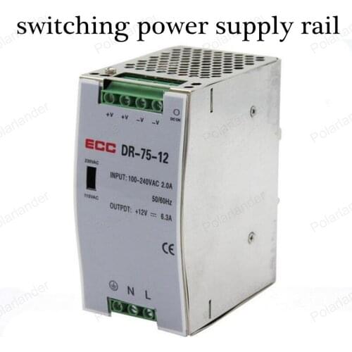 LED Driver Switching Power Supply rail AC/DC 12V 6.2A dual output security Voltage Transformer for Led Strip Display Billboard