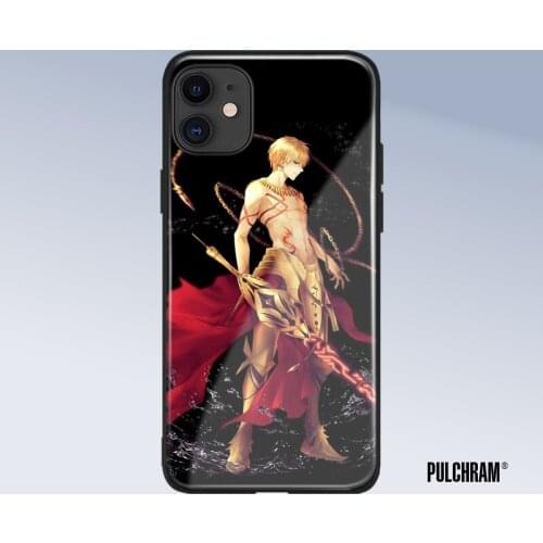 Gilgamesh Archer FGO anime glass phone case for iPhone 6 6s 7 8 x xr xs 11 pro max Samsung S note 8 9 10 20 Plus cover shell