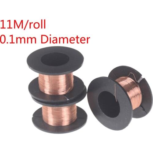 11m/roll 0.1mm Diameter Varnished Wire Thin Copper Wire DIY Rotor Enamelled Wire DIY Electromagnet Technology Making