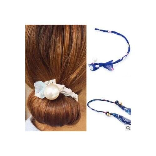 120pcs/lot DIY Multi Pearl Bowknot Floral Hair Donut Magic Bud-like Lazy People Hair Bun Maker Accessories HA603