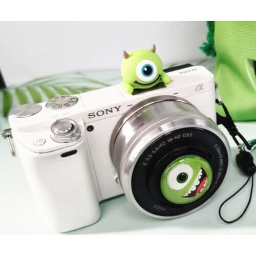 3D Cartoon Camera Flashlight Hot Shoe 37mm 40.5mm 43mm 46mm 49mm 52mm 55mm 58mm 62mm 67mm 72mm 77mm 82mm 86mm general Lens Cap