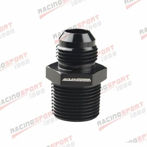ADLER SPEED Aluminum Straight AN10 To 3/4" NPT Adapter Pipe Fuel Oil Fitting Black