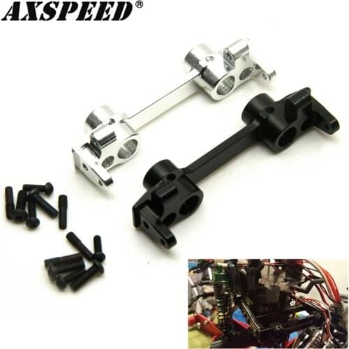 AXSPEED Black/Silver/Titanium Alloy Front Plate Bumper Mount for Axial 1/10 RC SCX10 Crawler Car