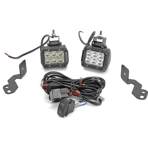 Motorcycle 4" 18W Side Shooter LED Light Bar Pillar Below Roof For Polaris RZR 900 XP 1000 2014-2020 RZR 900 2015-2020