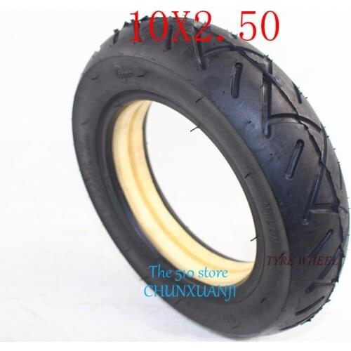 Free shipping 10 inch 10x2.50 solid tire tubeless for Folding Electric Scooter 10-inch E-Scooter Pocket Bike Razor