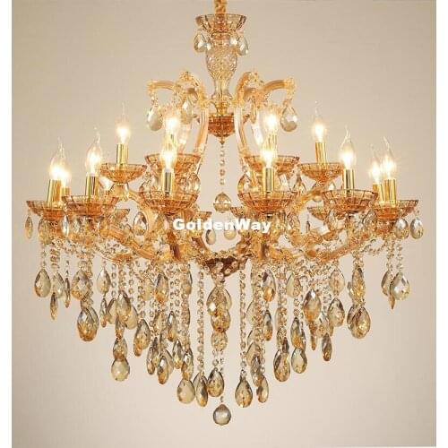 Free Shipping Modern Crystal Chandeliers Colored Candle Hanging Lamps For Kitchen Dining room Villa Bedroom Chandelier Lighting