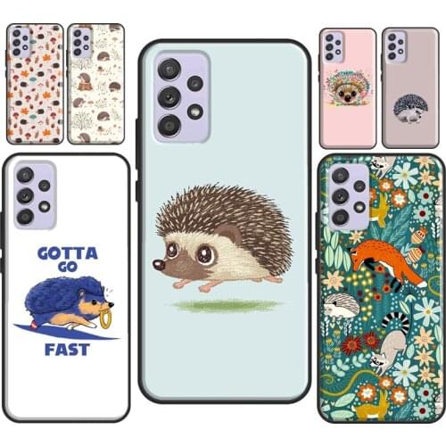 Cute Hedgehog Case For Samsung A71 A51 A41 A31 A20e A21S M31 A02 A30 S A40 A50 A70 A12 A72 A52 Cover