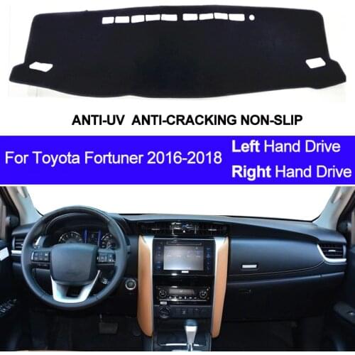 Car Dashboard Cover Dash Mat For Toyota Fortuner 2016 2017 2018 Dashmat Pad Carpet Dash Board Cover Sun Shade Auto Car Styling