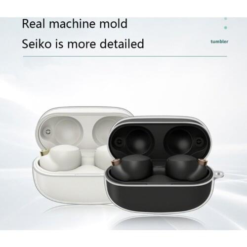 652E Case Cover Skin for-S-o-ny WF-1000XM4 Earbuds, Transparent TPU Case Accessories kit Set Fit for WF-1000XM4