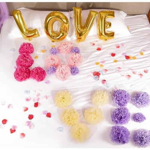 1 Piece Diameter 30cm Paper Artificial PomPom Tissue Balls Flower for Home Wedding Party Car Decor Paper Pompon Crafts Supplies