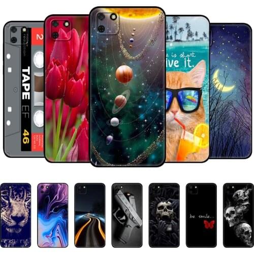 For HONOR 9S Case 5.45" Soft Silicon Tpu Phone Cover On Honor 9S 9 S DUA-LX9 Back Funda black tpu case