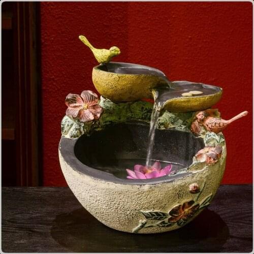 Home decor Chinese Lucky ornaments fish tank water features atomizing humidifier bonsai feng shui water fountain soulmate