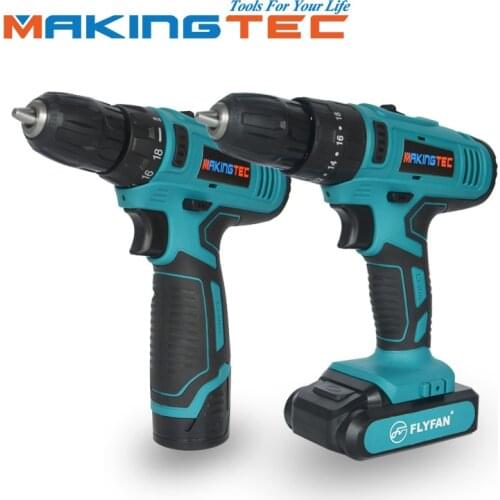 MAKINGTEC Double Speed Eledtric Drill Lithium Battery 12V 16V 21V Power tools Cordless Drill Mini Drill Cordless Screwdriver