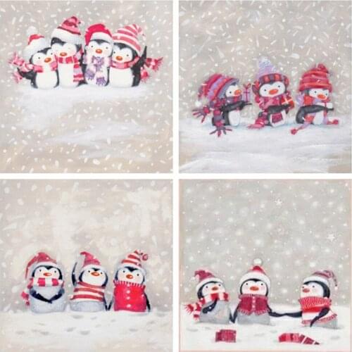 EverShine Diamond Embroidery Full Square Drill Penguin Cross Stitch Diamond Painting Animal Picture Rhinestones Home Decor