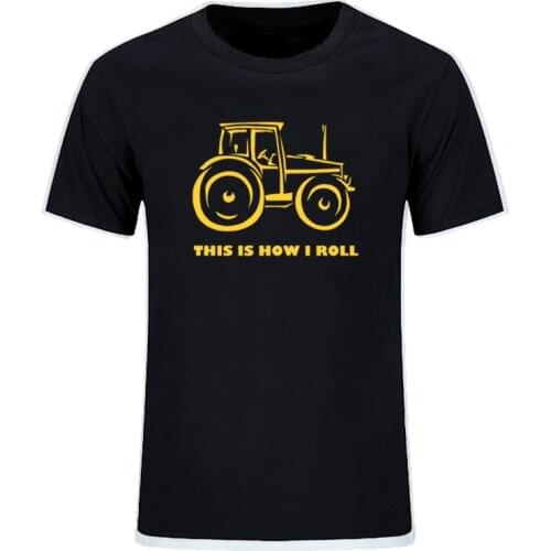 Summer New This Is How I Roll Farming Farmer Tractor T-shirt T Shirt Summer Men Short Sleeve Tee Tops Clothing Print EU Size