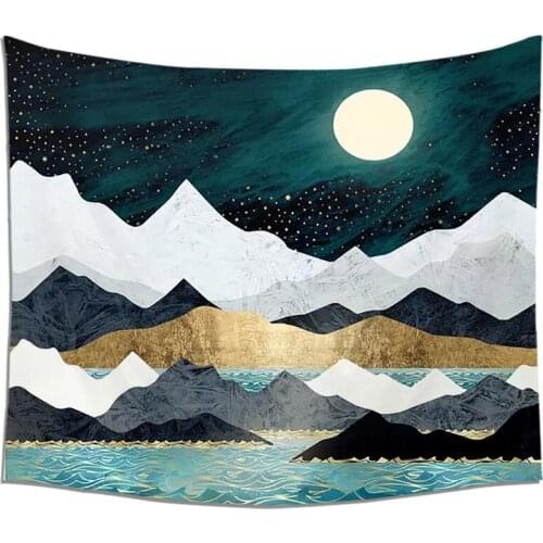 Galaxy Tapestry Blue Starry Wall Tapestries Home Decor Universe Space Wall Hanging Mysterious Nebula Stars For Living Room Dorm