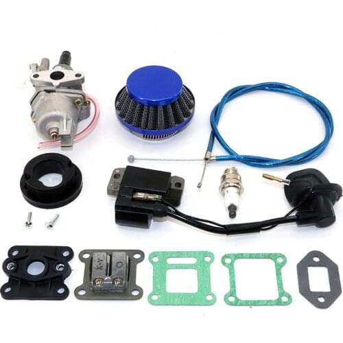 Pocket Bike 47cc 49cc engine carb carburetor with Pod Air Filter cable 2 stroke for Mini Quad ATV Dirt Bike MiniMoto Go Kart