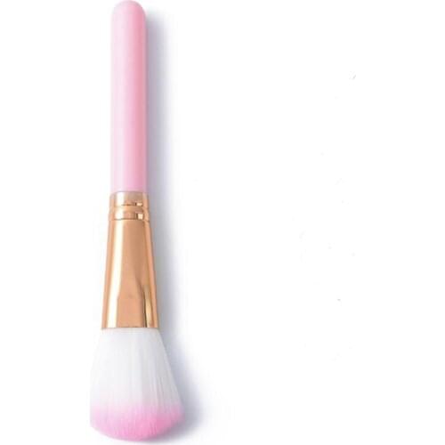 1pcs Fiber Hair Blush Brush Fixed Makeup Powder Brush Makeup Cosmetic Plastic Handle Makeup Brush Beginner Beauty Make-up Tool
