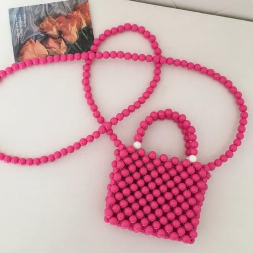 SummerNEW WOMENs BEADED MIMI HAND BAY DIAGONALCROSS ONE SHOULDER ACRYLIC LOVELY FAIYY