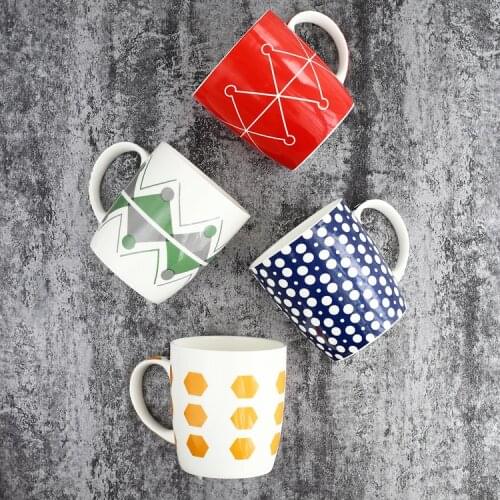 300ML, 4pcs set, bone china cups and mugs ceramic, creative gift espresso cup, porcelain funny mug coffee, cafeteira travel mug
