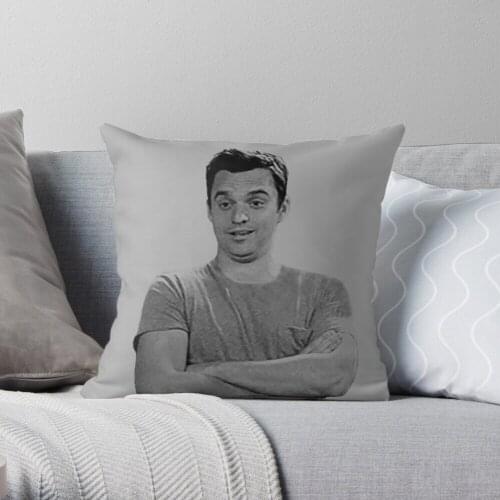 Nick Miller Throw Pillow Cushion Cover Polyester throw pillows case on sofa home living room car seat decor 45x45cm