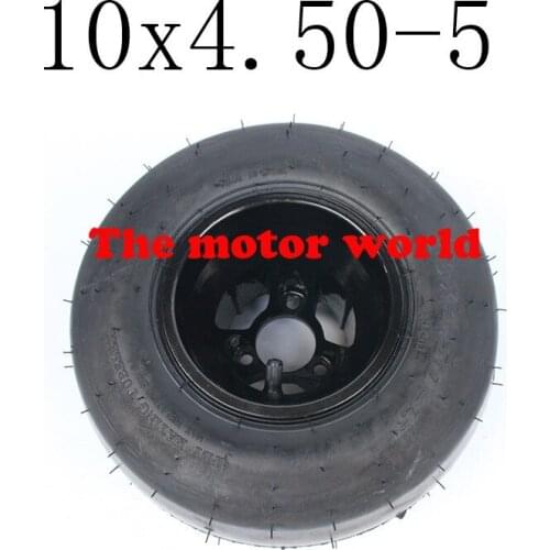 New Good Reputation 10x4.50-5 Tyres with Hub Fit Kart Drift Bike Wheels Rear Wheel Beach Car Accessories ATV Quad Spare Parts