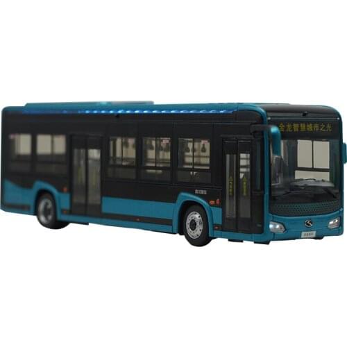Original factory 1:38 Xiamen Golden Dragon XMQ6105G new launch diecast alloy bus model for gift, collection