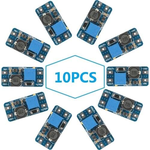 10PCS/Lot MT3608 DC-DC Step Up Converter Booster Power Supply Module Boost Step-up Board MAX Output 28V 2A