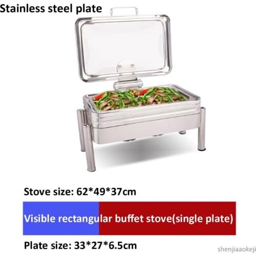 Rectangular luxury glass buffet stove Alcohol heating/Electric heating plate food heating machine Various match heating furnace