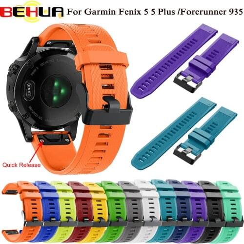 Watch band Quick Release Wrist Band Watch Strap for Garmin Fenix 5 forerunner 935 GPS Watchband Fashion Sports Silicone Bracelet