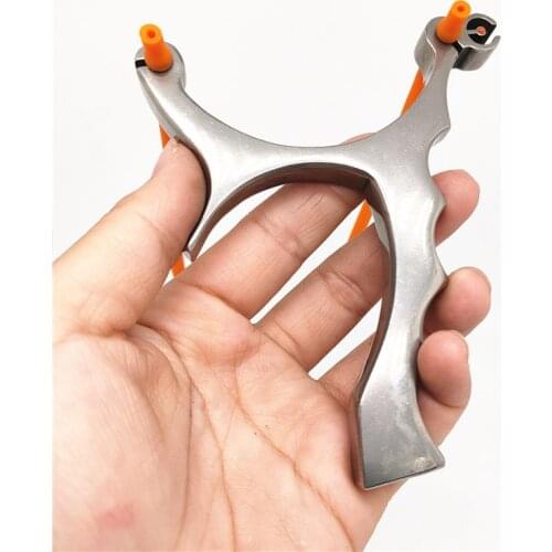 Slingshot Hunting Catapult High Quality Stainless Steel with Rubber Band tirachinas slingshots Outdoor Shooting Game Sling Shot