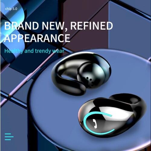 YX08 Wireless Bluetooth 5.0 Single Ear Earhook Headset Earphone with Microphone