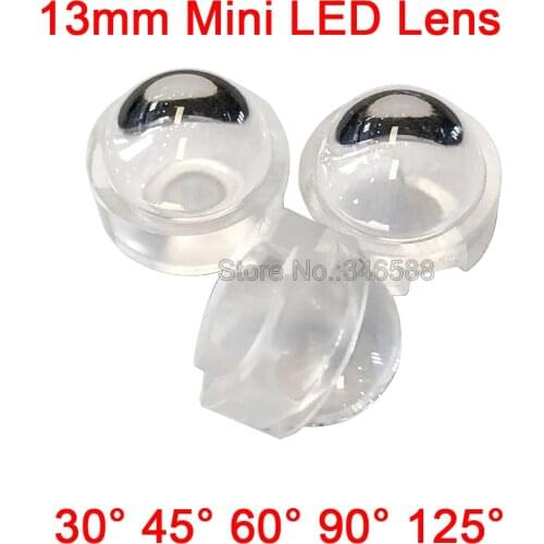 10pcs 13mm Convex LED Lens Reflector Collimator 30 45 60 90 120 Degree No Need Holder / Fixation for 1W 3W 5W High Power LEDs