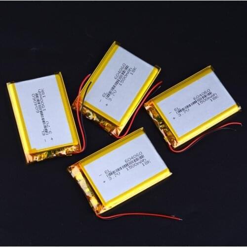 10pcs/Lot 604060 3.7V 1500mAh Rechargeable li-Polymer Li-ion Battery For MP3 MP4 DVR PDA Lampe speaker toys 604159
