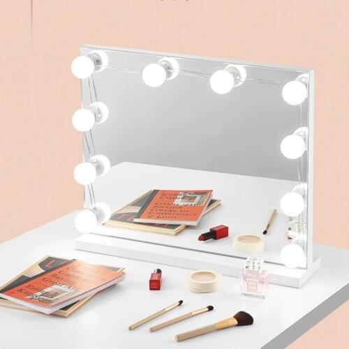 10 LED Stepless Dimmable Make Up Mirror Light Hollywood Wall Lamp Vanity Lights 3 Mode Lighting Bathroom Dressing Table Lighting