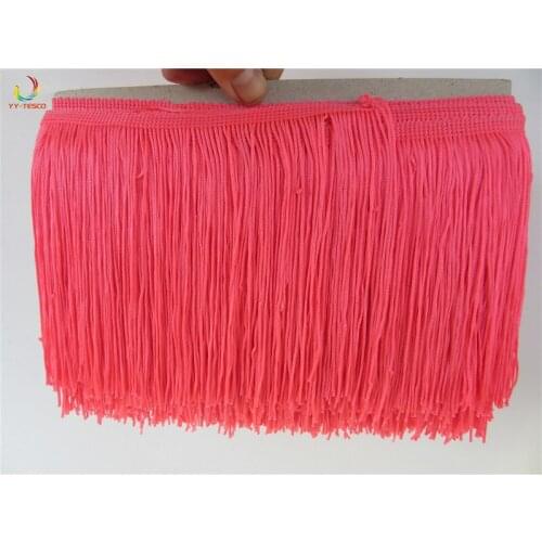 10 yard/lot 15CM watermelon red Polyester Fringe Trim African Tassel Ribbon Lace Sew Latin Dress Garment Curtain Accessories