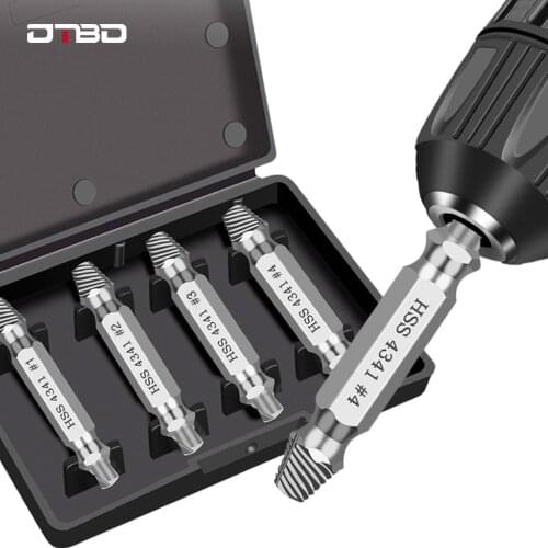 4/5/6 PCS Damaged Screw Extractor Drill Bit Set Stripped Broken Screw Bolt Remover Extractor Easily Take Out Demolition Tools