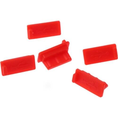 5PCS 5PCS USB Dust Plug Charger Port Cover Cap Female Jack Interface Universal Silicone Dustproof Protector Tablet PC Notebook