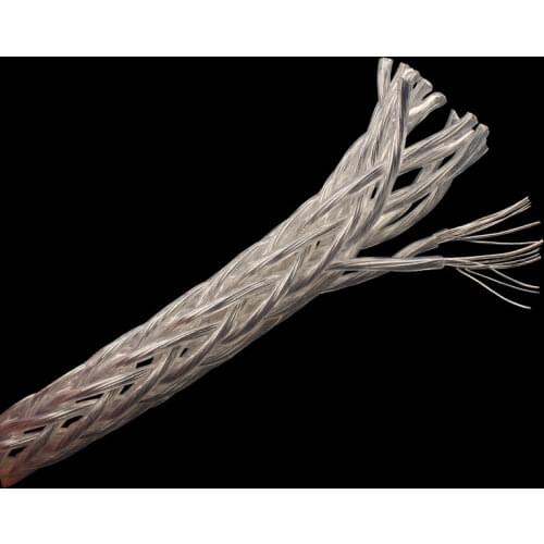 8AG Silver Plated OCC16 Strands Hifi Audio Bulk Cable for DIY RCA / XLR Speaker