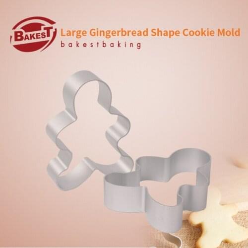 BAKEST 10pcs/lot Large Size Gingerbread Shaped Cookie Mold Aluminum Biscuit Cutter DIY Fondant Tools