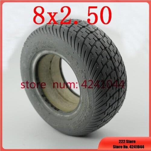 Free shipping 8x 2.50 solid tire for 3 Wheel Scooter 4 Wheel Scooter 8-Inch General Purpose explosion-proof tyres for Lawn Mower