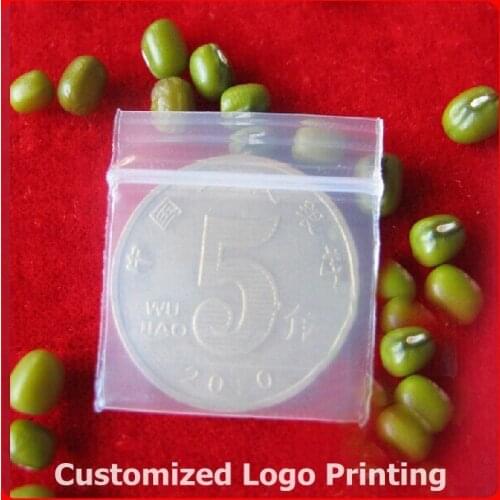 Free Shipping thick zipper top bag 300PCS Small Ziplock bag 0.88x0.98 inch (2.2X2.5CM) Reclosable Clear seal bag