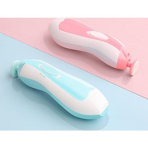 Electric Nail Polisher Baby Blue Powder 6-piece Electric Nail Clipper Baby Nail Clipper Manicure Set Baby Newborns Baby Care Kit