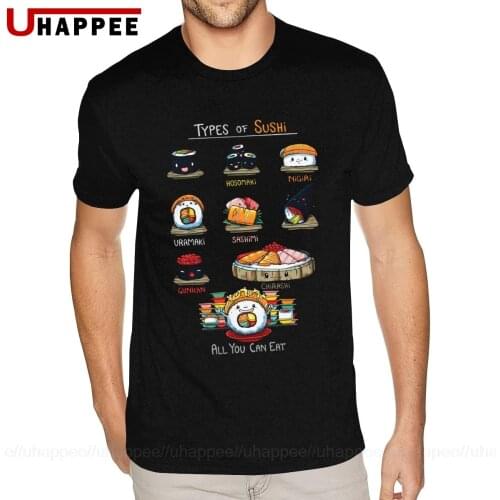 Cheap Graphic Types Of Sushi Tees Shirts Mens Make Your Own Short Sleeves Heavy Cotton O Neck Shirt