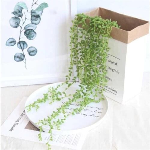 Artificial Plants Green Plastic Simulation Plants Leaves Garden Home Decoration Fake Grass Fake Plant Leaves Green Plant Vine