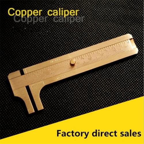 EDC Outdoor Pocket Tool Pocket Tool Retro Brass Digital Caliper Portable Mini Vernier Caliper Outdoor Precision Measuring Tool